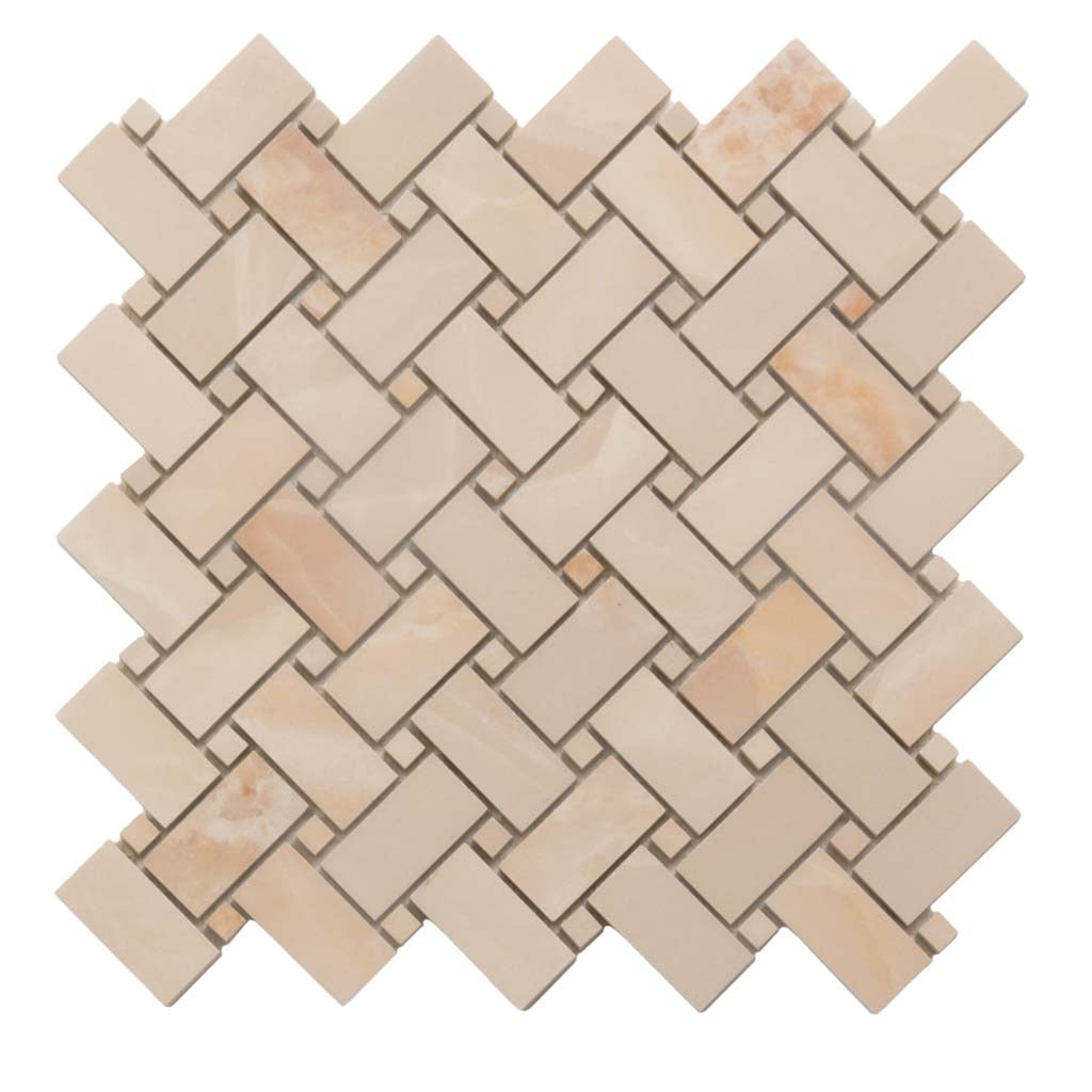 Crepe Pink 12 x 12 Matte Porcelain Mosaic Tile