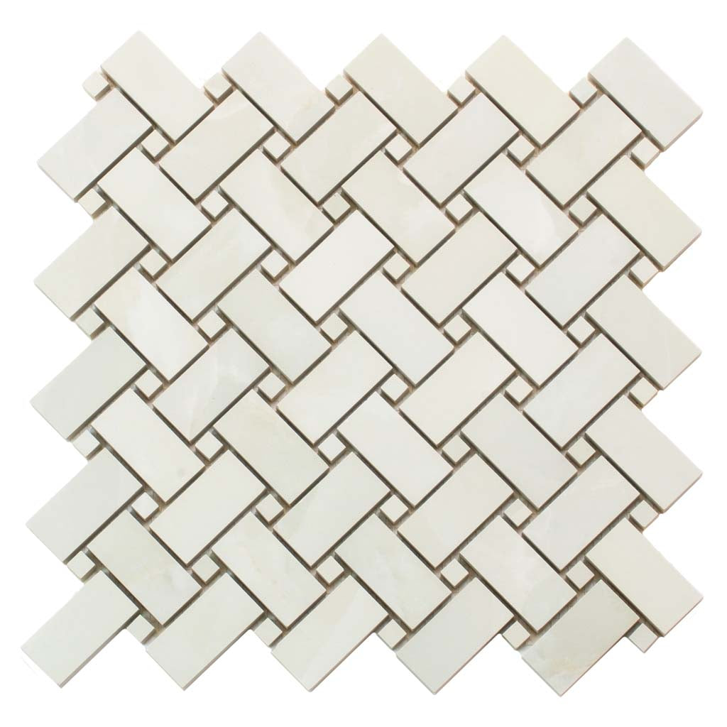 Alabaster White 12 x 12 Matte Porcelain Mosaic Tile