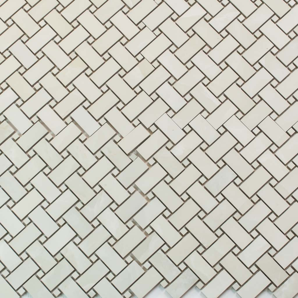 Alabaster White 12 x 12 Matte Porcelain Mosaic Tile