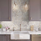 Light Taupe Beige 9 x 13 Polished Porcelain Mosaic Tile