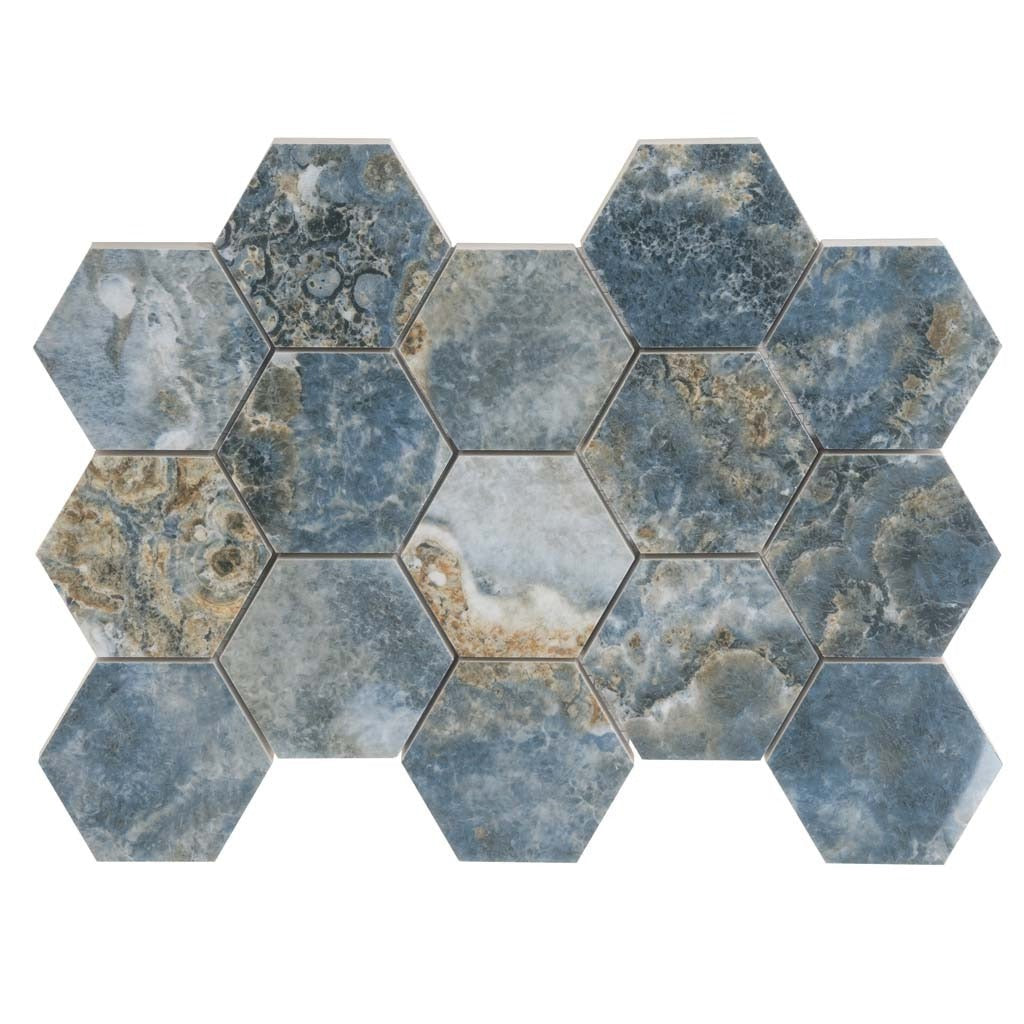 Hale Navy 9 x 13 Polished Porcelain Mosaic Tile