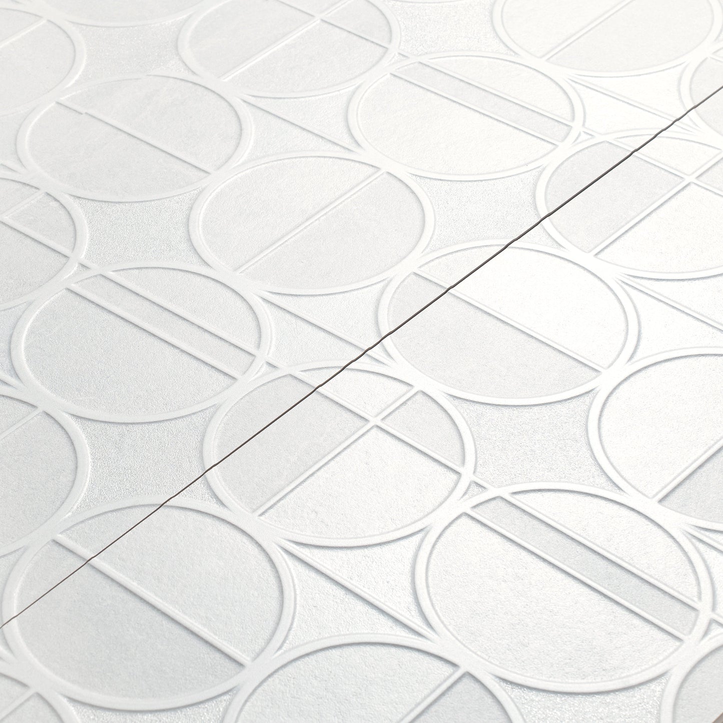 Soft Cloud White 16x48 Matte Ceramic Deco Large Tile - Sample