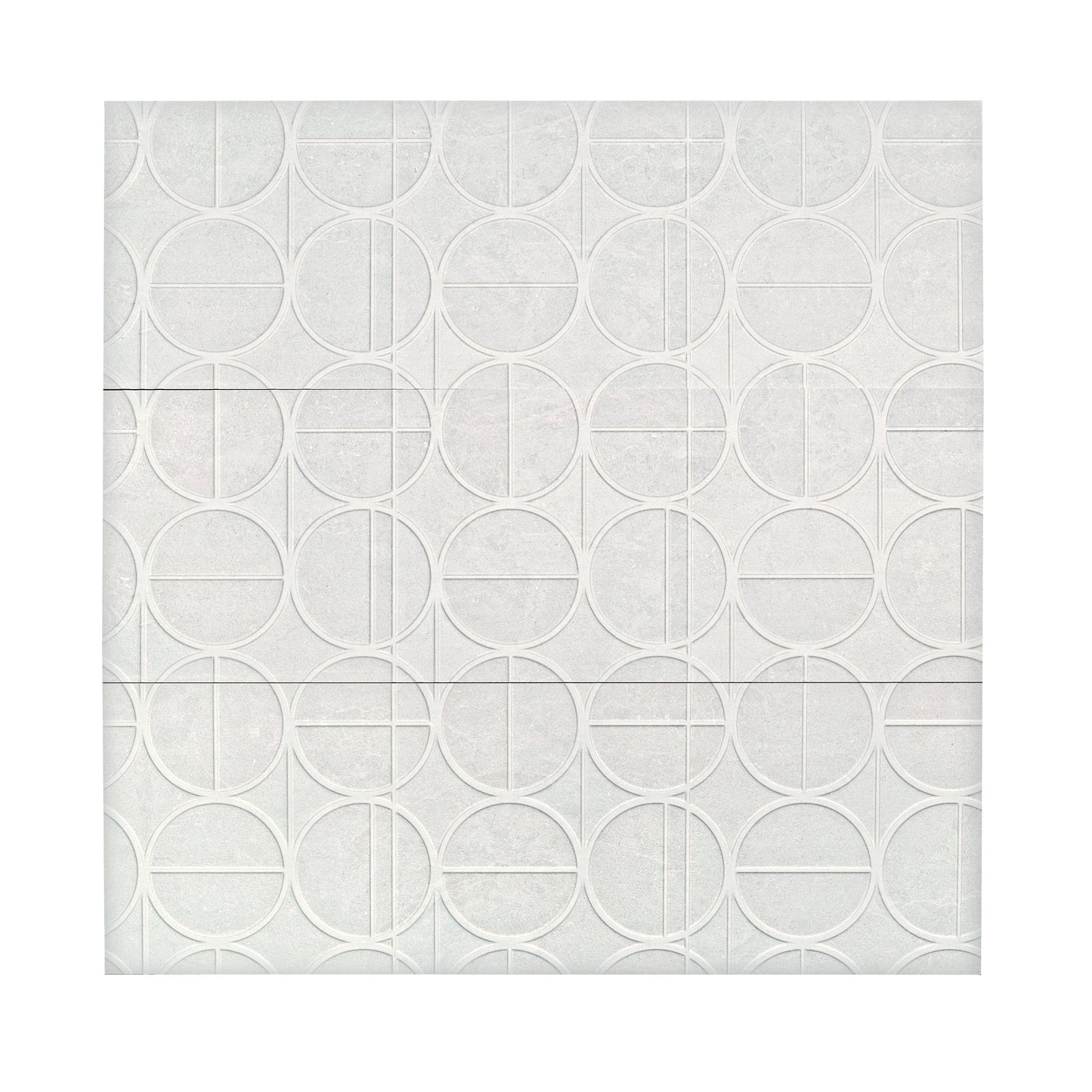 Soft Cloud White 16x48 Matte Ceramic Deco Large Tile - Sample