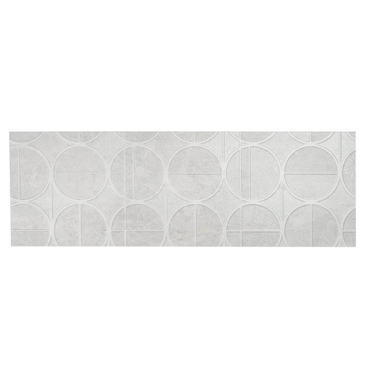 Soft Cloud White 16x48 Matte Ceramic Deco Large Tile