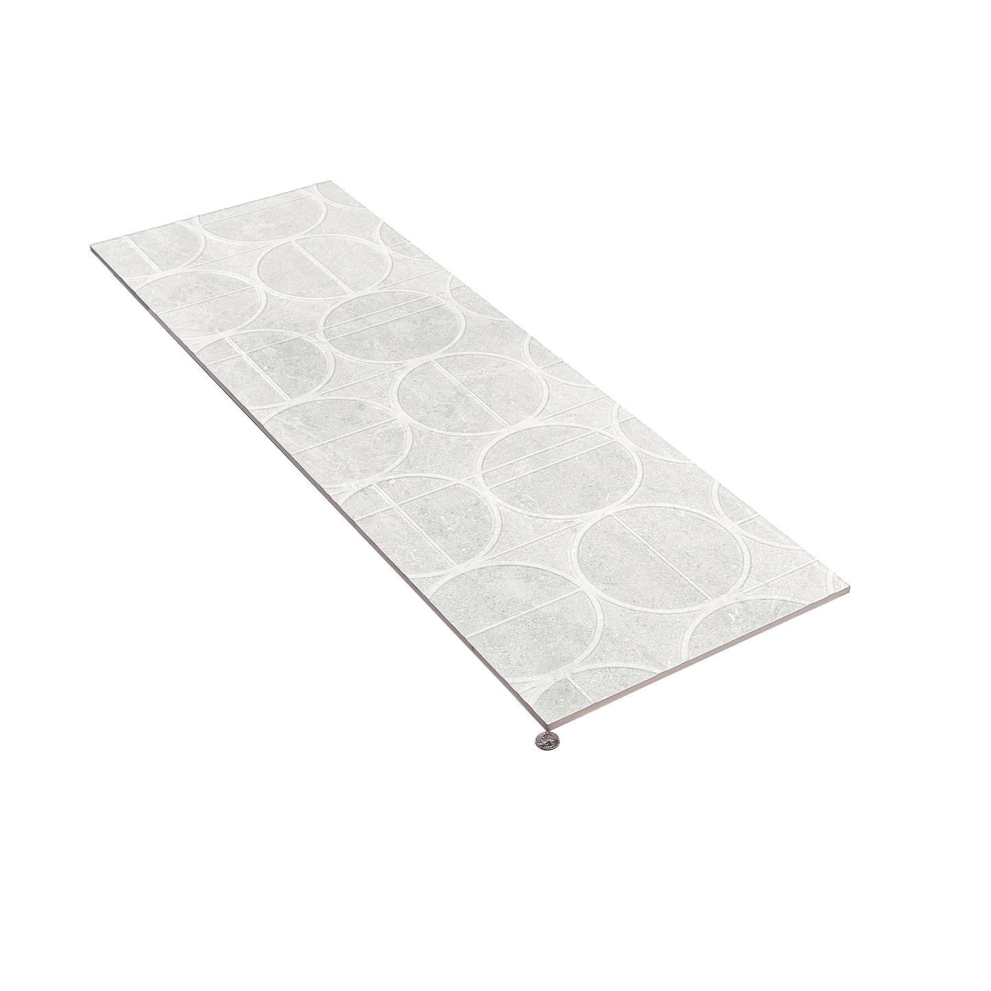 Soft Cloud White 16x48 Matte Ceramic Deco Large Tile - Sample