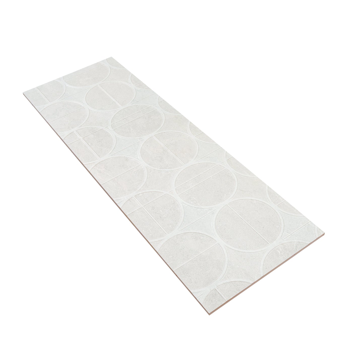 Soft Cloud White 16x48 Matte Ceramic Deco Large Tile - Sample