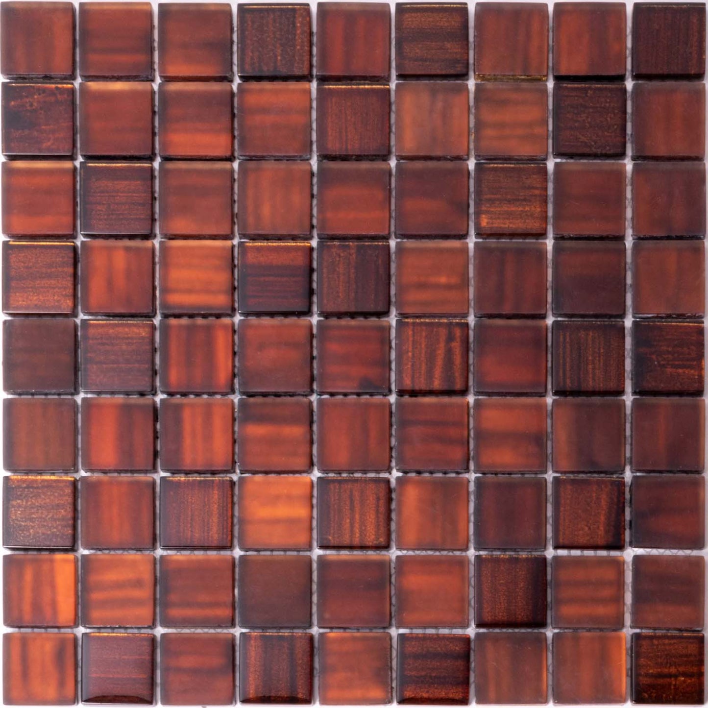 Bronze 11 x 11 Glossy, Matte Glass Mosaic Tile