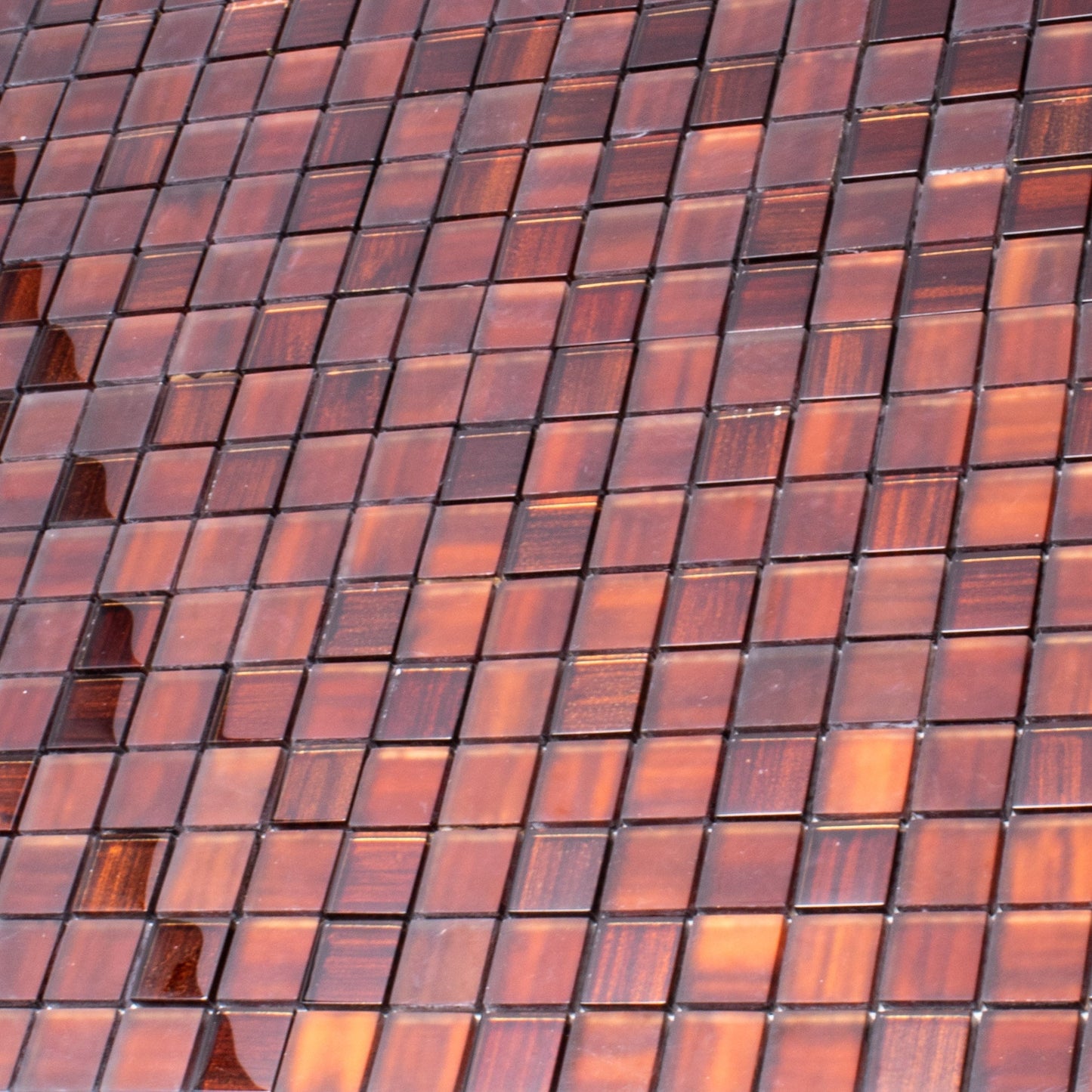 Bronze 11 x 11 Glossy, Matte Glass Mosaic Tile