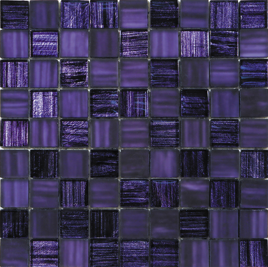 Purple 11 x 11 Glossy, Matte Glass Mosaic Tile