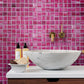 Fuchsia Pink 11 x 11 Glossy, Matte Glass Mosaic Tile