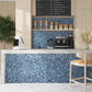 Blue 11 x 11 Glass Glossy Matte Mosaic Tile