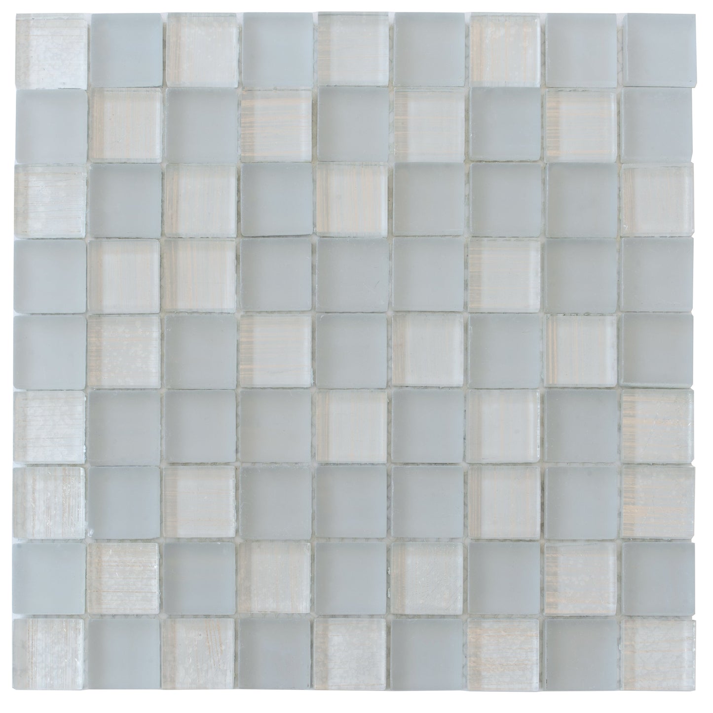 Could Gray 11x11 Glossy, Matte Glass Mosaic Tile Sample