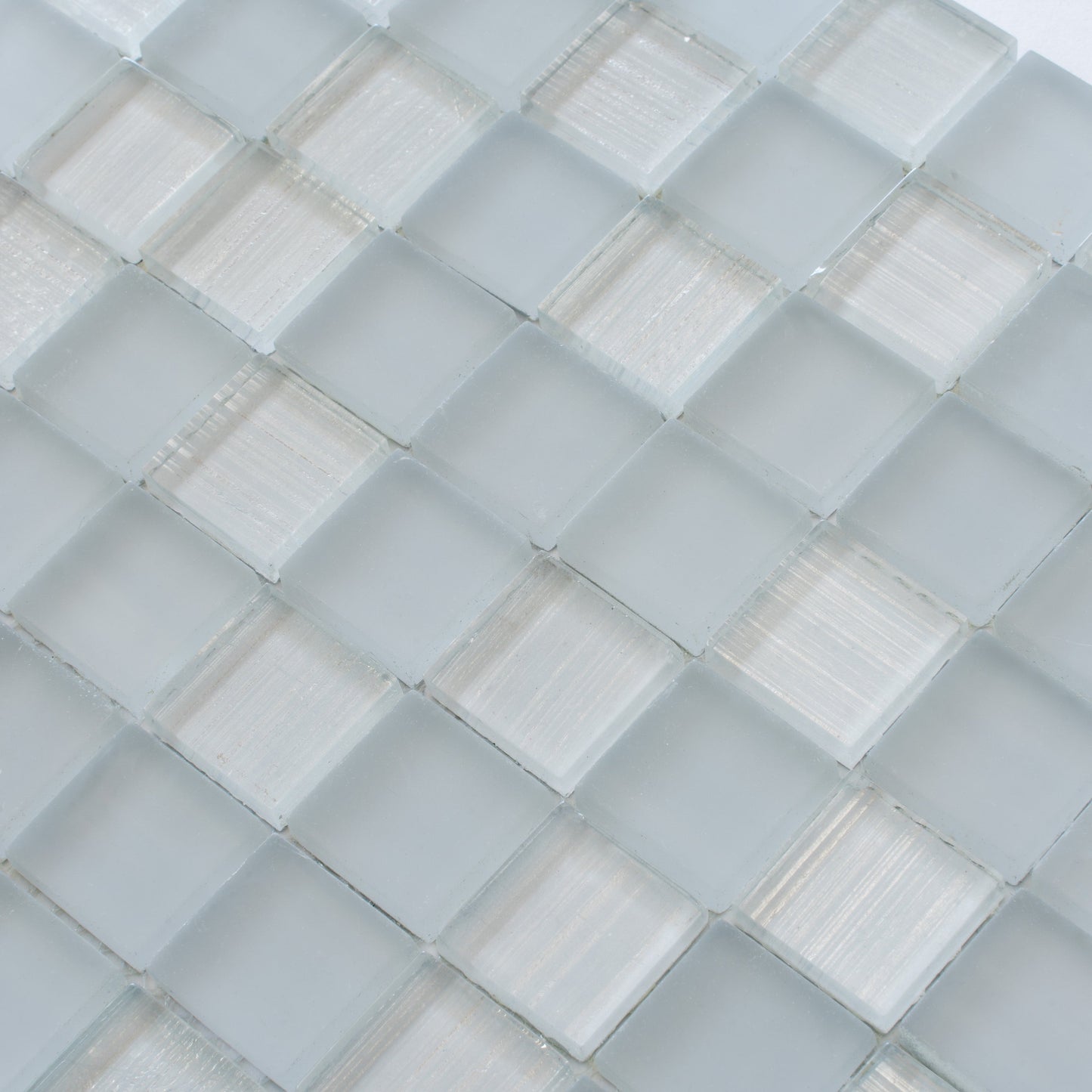 Could Gray 11x11 Glossy, Matte Glass Mosaic Tile Sample