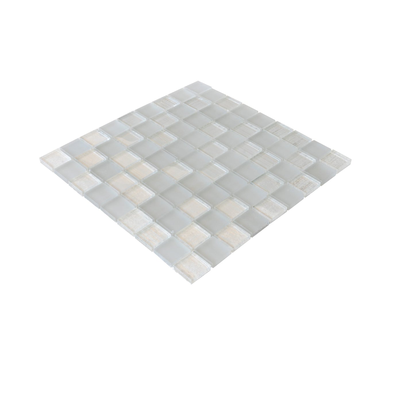 Could Gray 11x11 Glossy, Matte Glass Mosaic Tile Sample