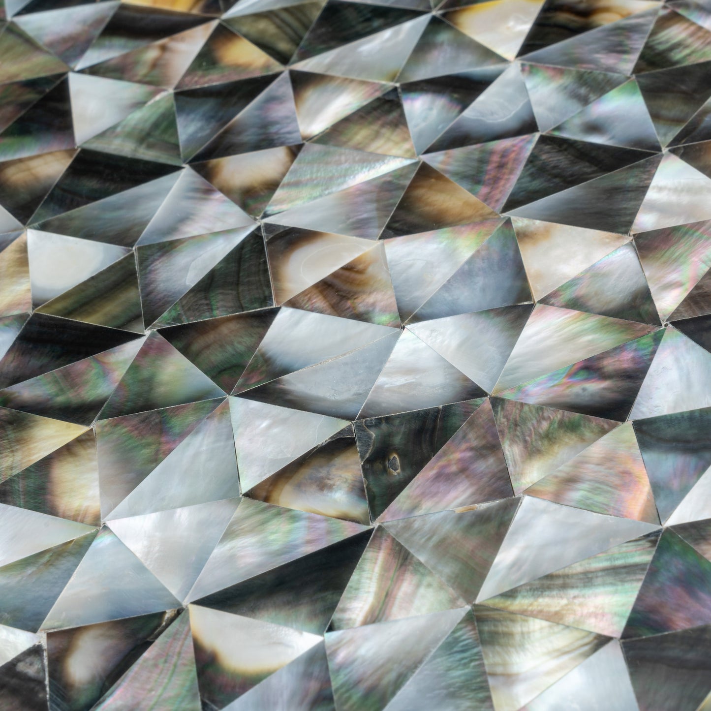 Black 12x12 Polished Shell Mosaic Tile Sample
