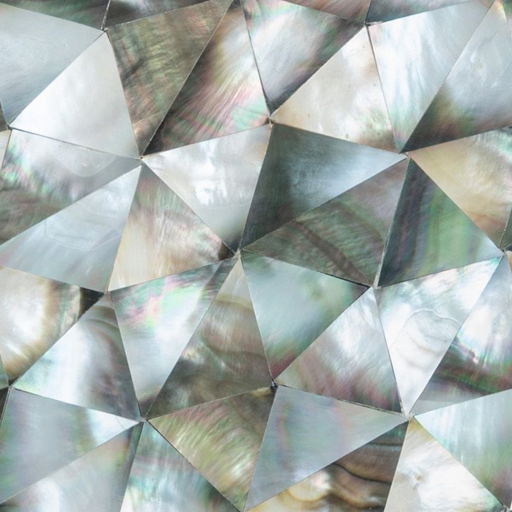 Black 12x12 Polished Shell Mosaic Tile