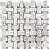 White 12 x 12 Polished Marble Mosaic Tile