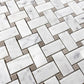 White 12 x 12 Polished Marble Mosaic Tile