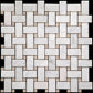 White 12 x 12 Polished Marble Mosaic Tile