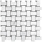 White 12 x 12 Polished Marble Mosaic Tile