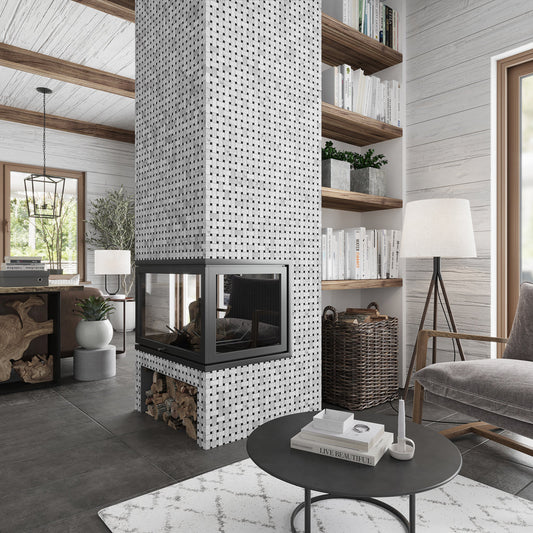 White 12 x 12 Polished Marble Mosaic Tile - Sample