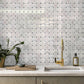 White 11 x 11 Polished Marble Mosaic Tile