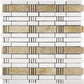 Beige and White 12 x 12 Polished Marble Mosaic Tile