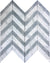 Gray and White 11 x 12 Polished Marble Mosaic Tile