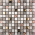 Light Gray 12 x 12 Polished, Textured Glass, Stone, Metal Mosaic Tile