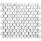 White 11 x 12 Honed Marble Mosaic Tile