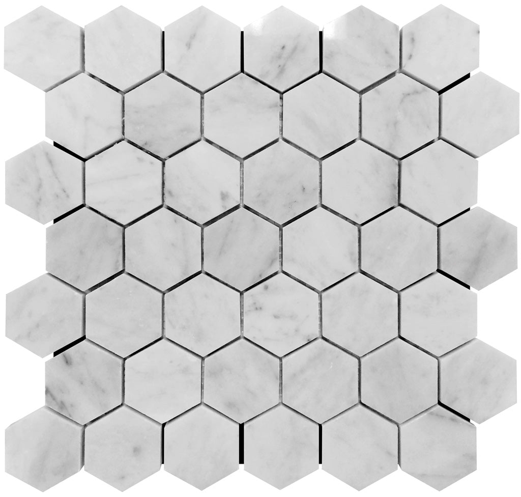 Cotton White 12 x 12 Polished Marble Mosaic Tile