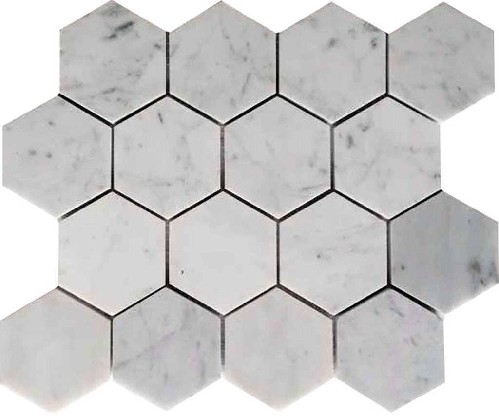 White 10 x 12 Polished Marble Mosaic Tile