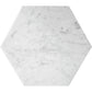 White 10 x 10 Honed Marble Hexagon Tile