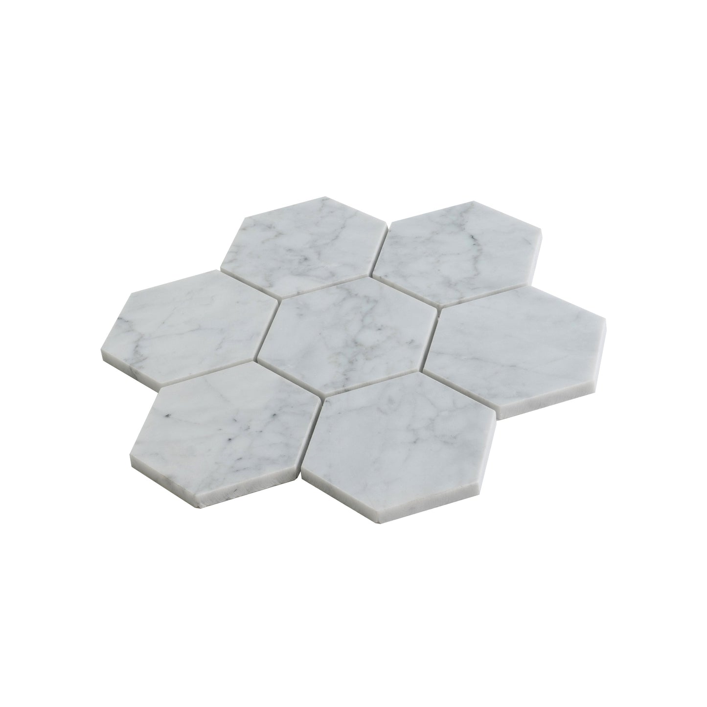 White 10x11 Honed Marble Mosaic Tile