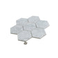 White 10x11 Honed Marble Mosaic Tile Sample