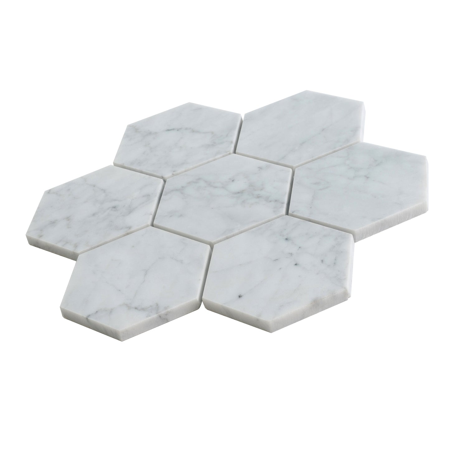 White 10x11 Honed Marble Mosaic Tile Sample