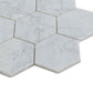 White 10x11 Honed Marble Mosaic Tile