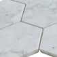 White 10x11 Honed Marble Mosaic Tile Sample