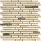 Beige 12 x 12 Polished, Split face Marble Mosaic Tile