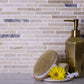 Beige 12 x 12 Polished, Split face Marble Mosaic Tile