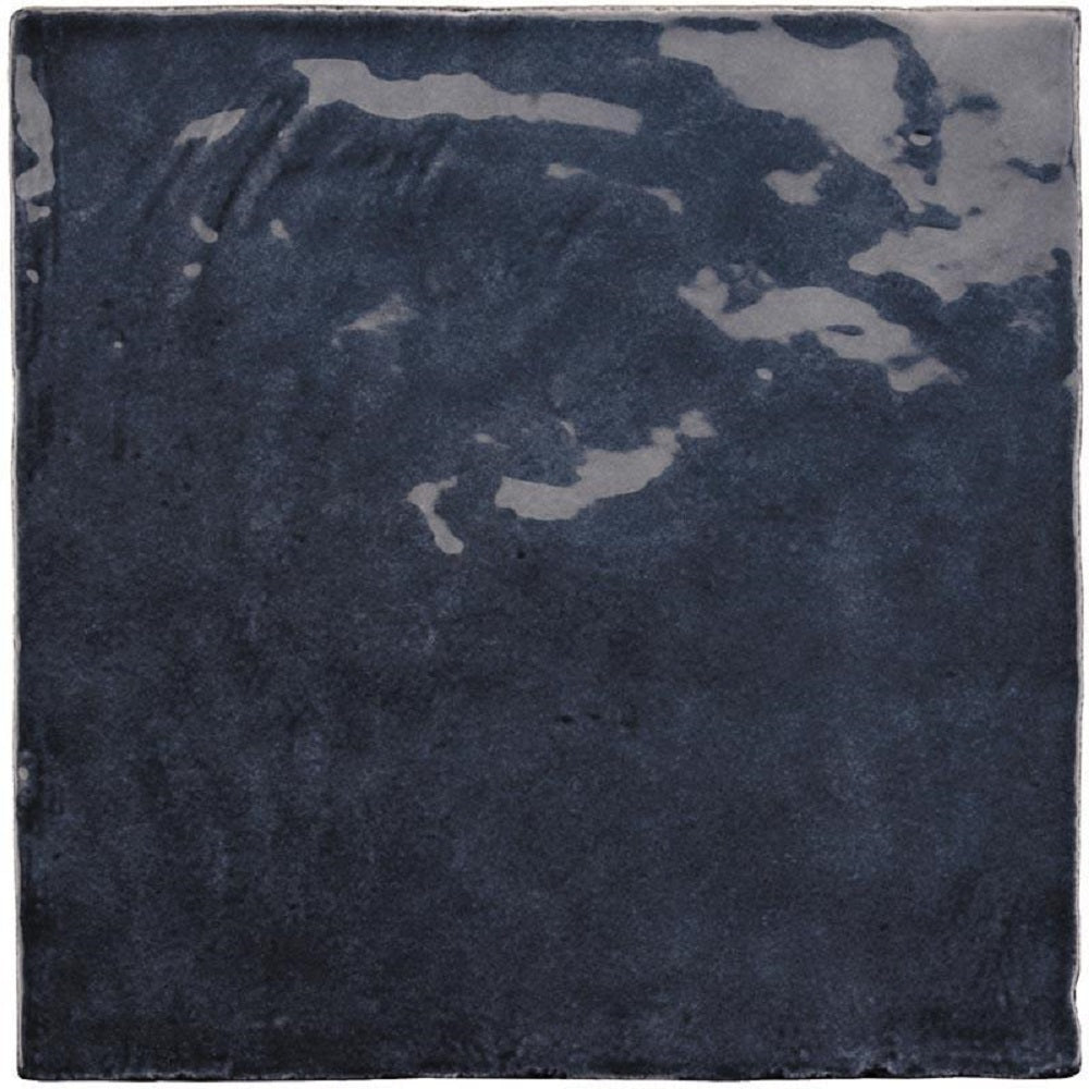 Dark Blue 5 x 5 Glossy Ceramic Square Tile