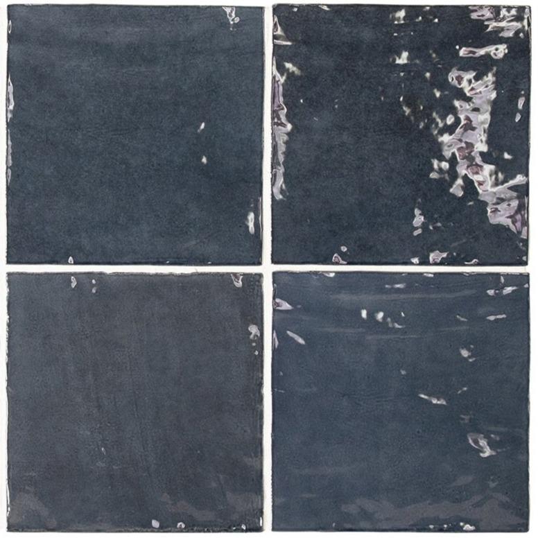 Dark Blue 5 x 5 Glossy Ceramic Square Tile