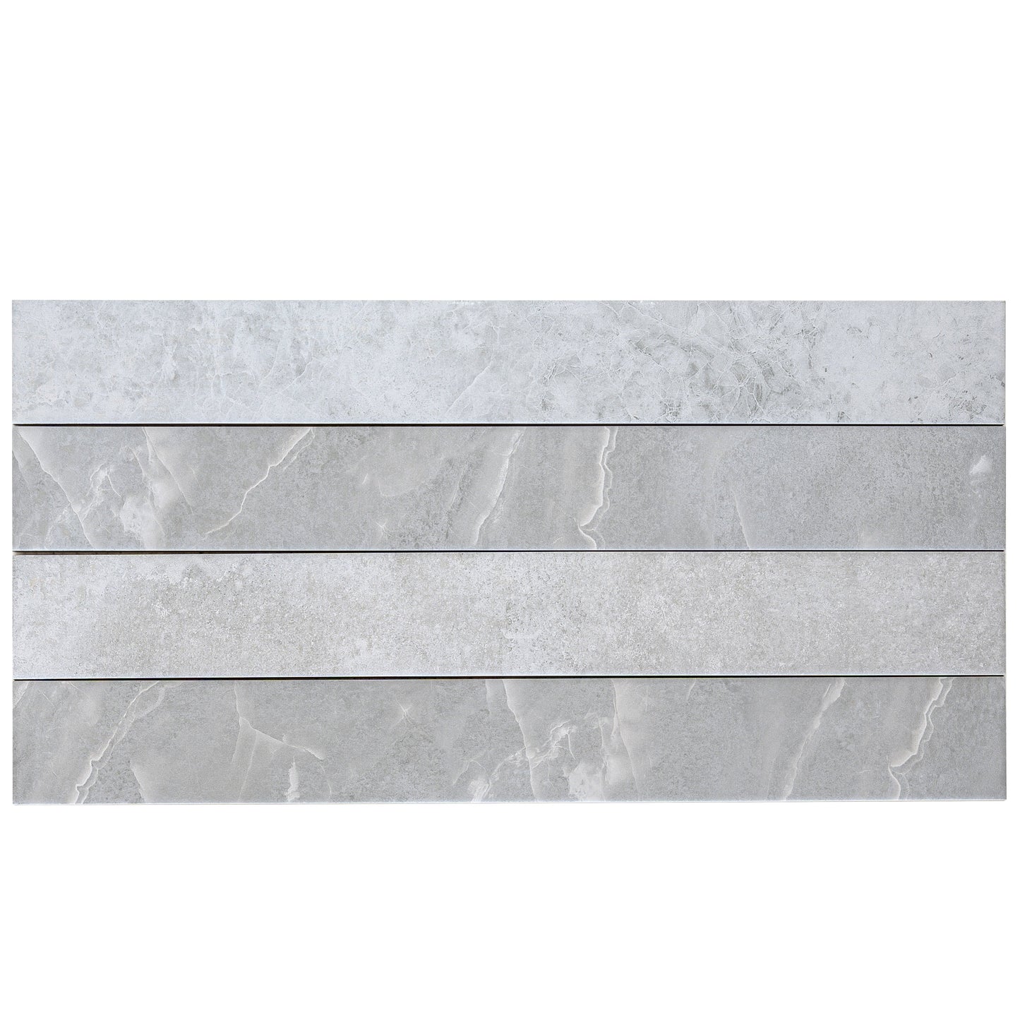 Soft Grey 3x24 Matte Porcelain Plank Tile - Sample
