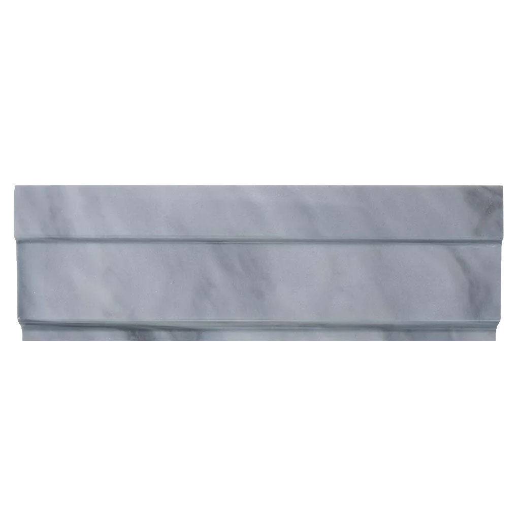 Gray 4 x 12 Polished Marble Baseboard Trim