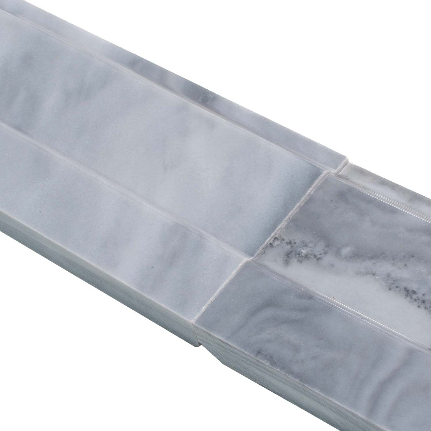 Gray 4 x 12 Polished Marble Baseboard Trim