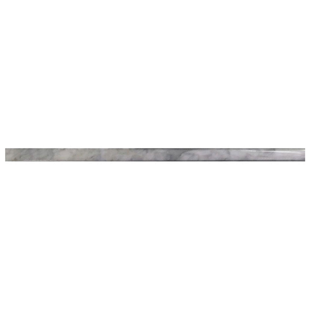 Cloud Gray 0.5 x 12 Polished Marble Pencil Trim - Sample