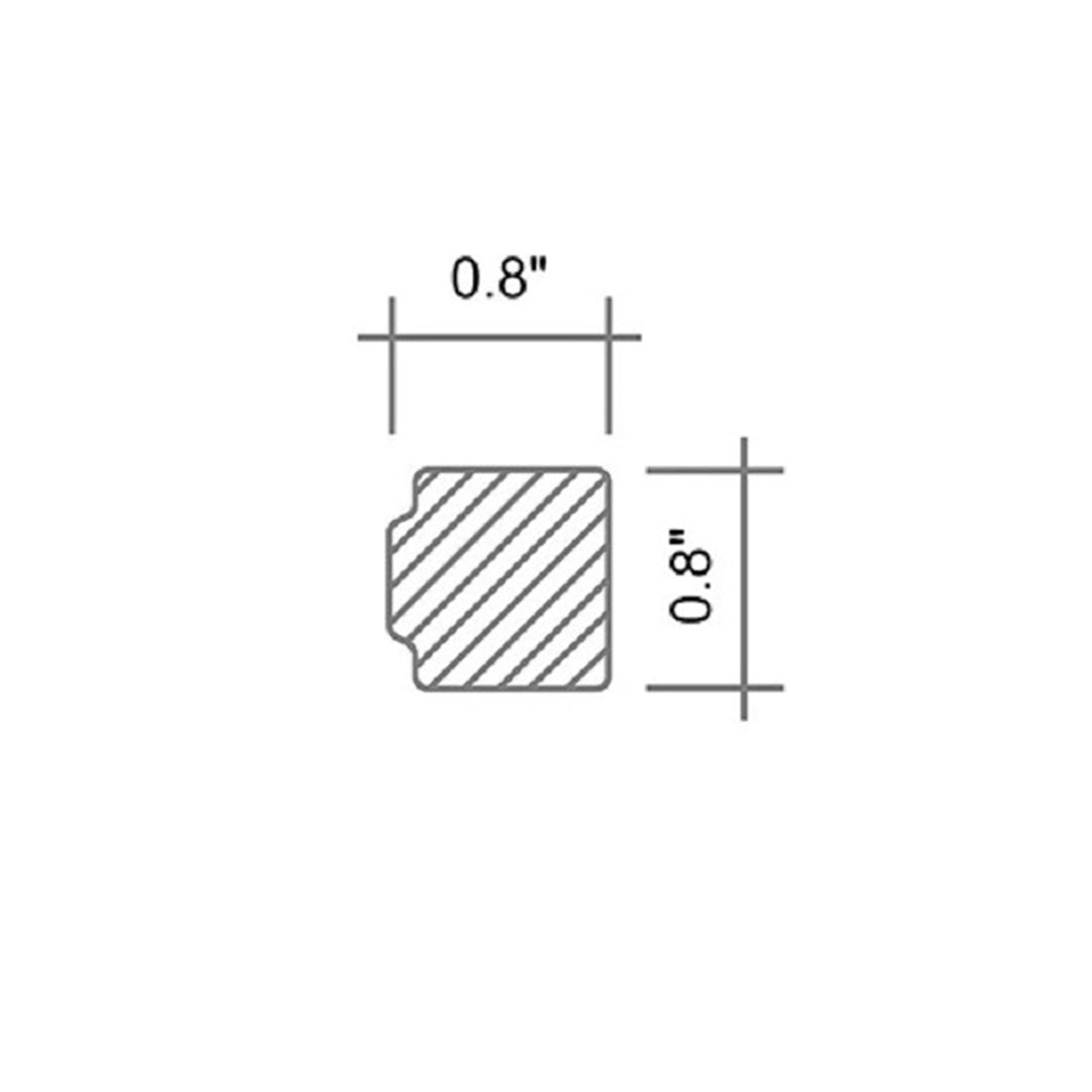 Pearl White 0.8 x 12 Honed Marble Pencil Trim