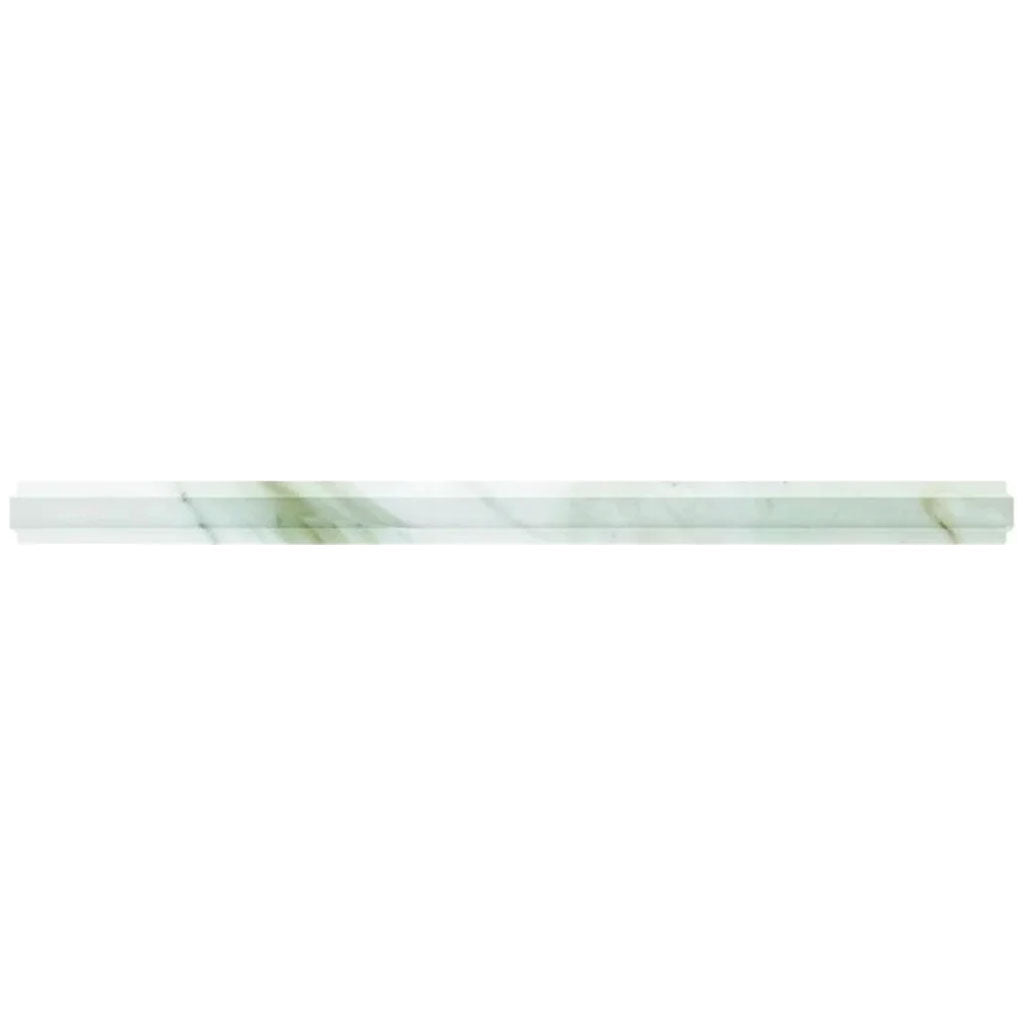 Snow White 0.8 x 12 Polished Marble Pencil Trim