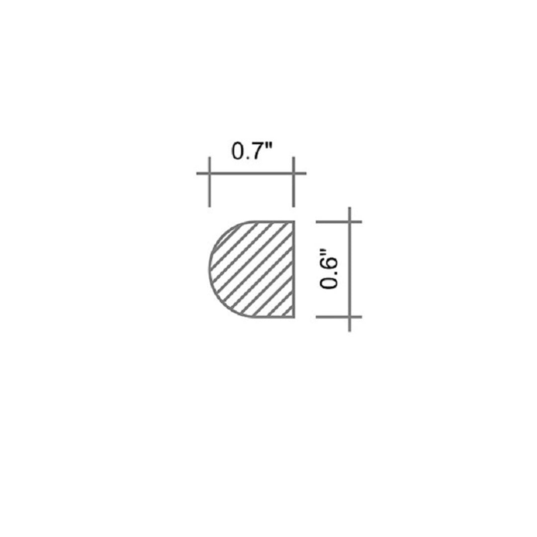 White 0.5 x 12 Polished Marble Pencil Trim