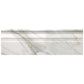 White 4 x 12 Polished Marble Baseboard Trim